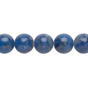 Denim lapis 1pkg1, round bead natural 15.5-16 inch 10mm