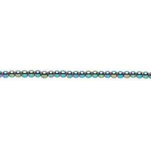 Hemalyke™ 1pkg1, rainbow round bead 15.5-16 inch 2mm