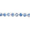 Bead, glass 1pkg8, opaque white and dark blue, 16mm hand-painted round. image number 1