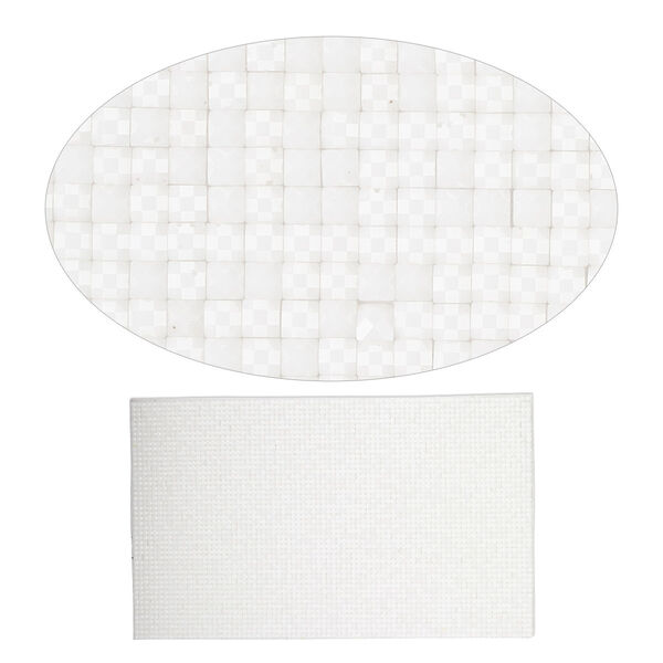 Adhesive sheet, My Style Deco Art™, peel-off, resin and glue, white, 8 x 4.75-inch rectangle, 1.8mm thick. Sold individually. image number 0