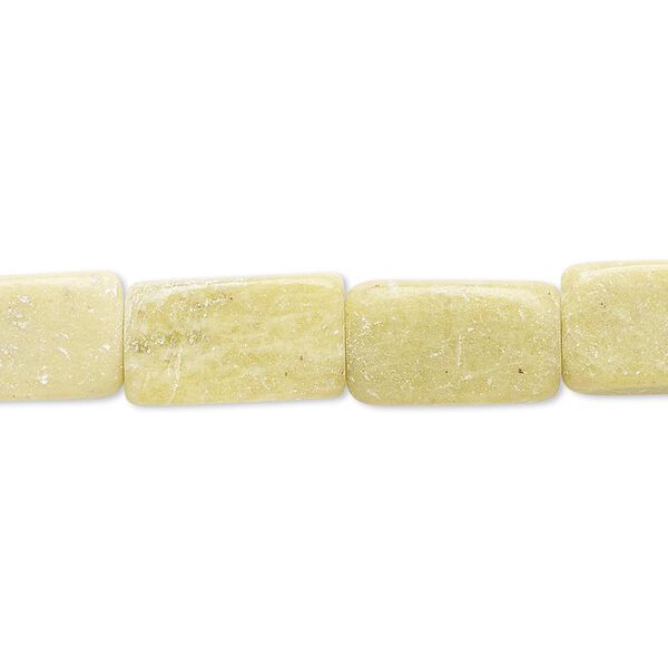Peridot "jasper" 1pkg1, flat rectangle bead natural C grade, 15 inch 14x7mm-16x8mm image number 0