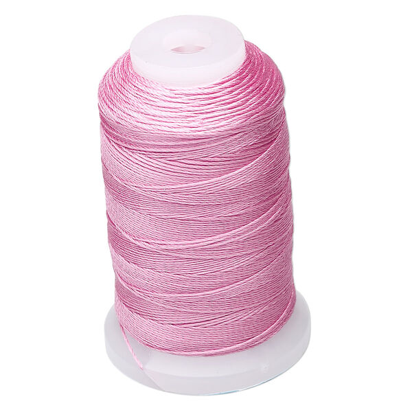 Thread, Purely Silk™, strawberry pink, size E. Sold per 200-yard spool. image number 0