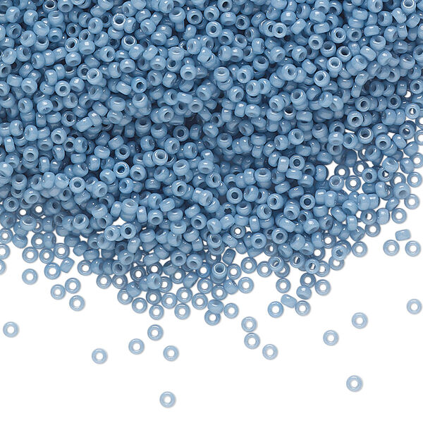 Seed bead, Miyuki, glass, pkg/35g, #15 rocaille, Duracoat® opaque outside dyed bayberry, (RR-4482). image number 0