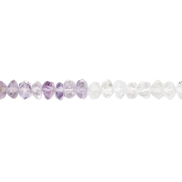 Multi-gemstone 1pkg1, hand-cut faceted rondelle bead 14 inch 4x2mm-5x3mm image number 0