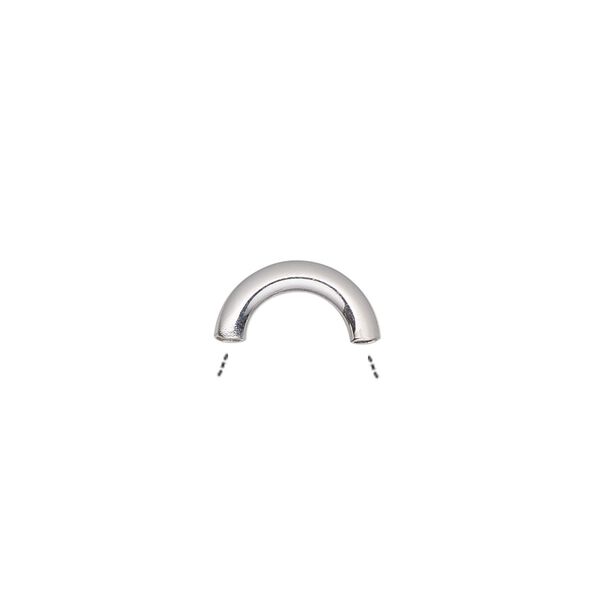 Bead, sterling silver-filled, 12x2mm curved tube. Sold per pkg of 4. image number 0
