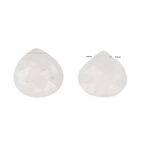 Rainbow moonstone 1pkg2, hand-cut top-drilled faceted puffed teardrop bead natural 15mm