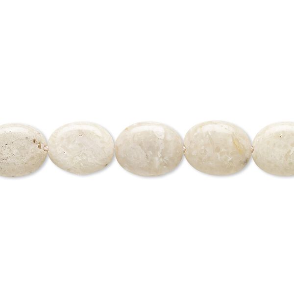 Riverstone 1pkg1, flat oval bead 8 inch 10x8mm image number 0