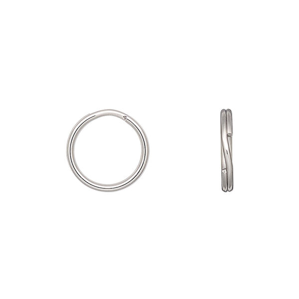 Split ring, stainless steel, 12mm round. Sold per pkg of 50. image number 0