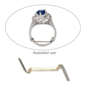 Ring guard, 12Kt gold-filled, medium, fits 2.75mm to 5mm wide shanks. Sold individually.