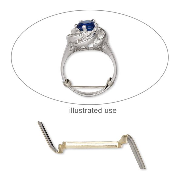 Ring guard, 12Kt gold-filled, medium, fits 2.75mm to 5mm wide shanks. Sold individually. image number 0