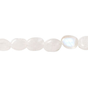 Rainbow moonstone 1pkg1, hand-cut nugget bead natural, 14 inch mini to small