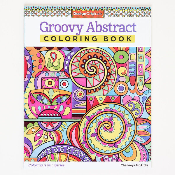 Book 1pkg1 "Groovy Abstract Coloring Book" by Thaneeya McArdle softcover, 10.5x8.5 inch, multicolored image number 0