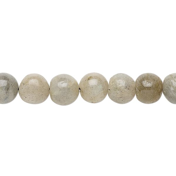 Labradorite 1pkg1, hand-cut round bead natural 13 inch 6-8mm image number 0