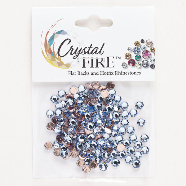 Flat back 144pk light sapphire, Crystal Fire® 3.80-4.00mm hotfix round SS16 image number 0