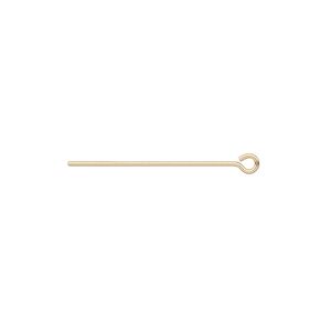 Eye pin, 14Kt gold-filled, 1 inch, 20 gauge. Sold per pkg of 2.