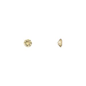 Citrine 1pkg4, hand-cut faceted round gem 4mm