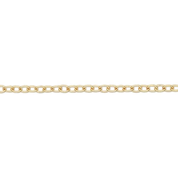 Chain, gold-finished brass, 3x2.5mm cable. Sold per pkg of 5 feet. image number 0