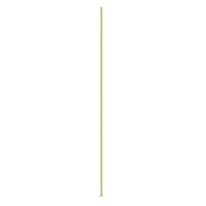 Head pin, antique gold-plated brass, 2 inch, 24 gauge. Sold per pkg of 100.