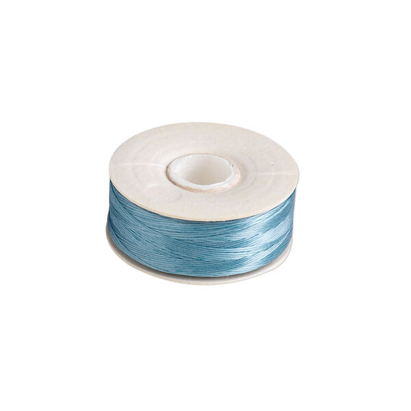 Thread, Nymo®, nylon, turquoise blue, size OO. Sold per 110-yard bobbin. image number 0