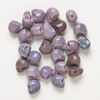 Bead mix, "howlite" (imitation) resin 1pkg25, opaque light to dark purple, 17x14mm-18x15mm skull. image number 1