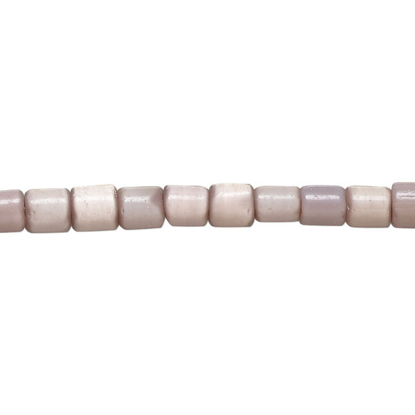 Bead, cat's eye glass (fiber optic glass), light purple, 5x4mm-6x5mm round tube. Sold per 14-inch strand, approximately 60 beads. image number 0