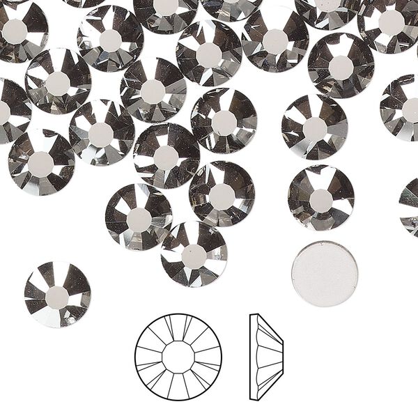 Flat back 12pk crystal Biarritz foil back, Preciosa MAXIMA Czech crystal rhinestone 7.069-7.272mm chaton rose round SS34 image number 0