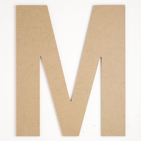 Supply 1pkg1, medium-density fiberboard, tan, 12x10 inch "M". image number 0
