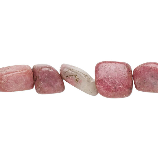 Bead, rhodonite (natural), large chip and mini to medium nugget, Mohs hardness 5-1/2 to 6-1/2. Sold per 15" to 16" strand. image number 0