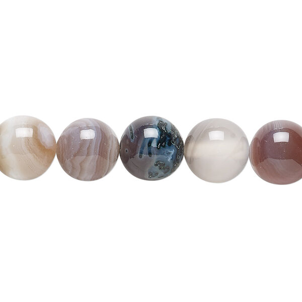 Botswana agate 1pkg1, round bead natural B grade, 15.5-16 inch 10mm image number 0