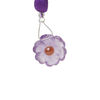 Amethyst / garnet 1pkg1, top-drilled hand-cut 1sided carved flower bead natural, 14mm image number 0