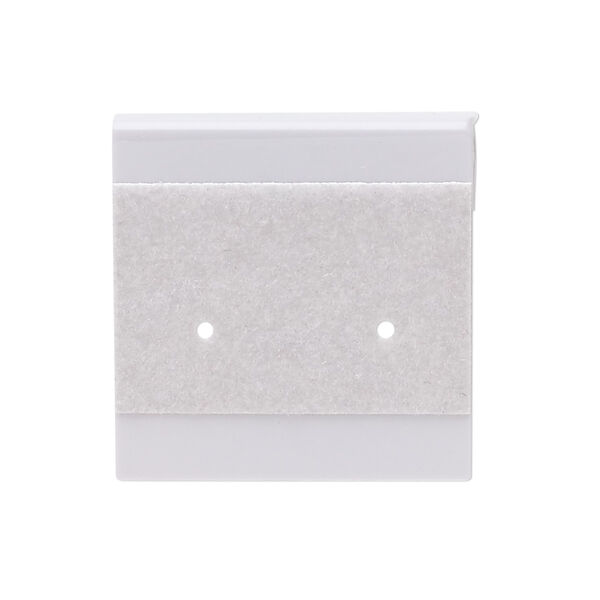 Earring card. flocked plastic, grey, 1x1-inch square. Sold per pkg of 25. image number 0