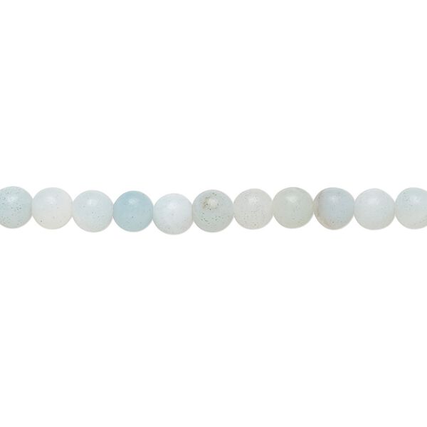 Amazonite 1pkg1, matte round bead natural 8 inch 4mm image number 0