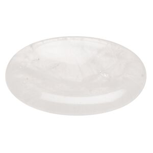 Quartz crystal 1pkg1, hand-cut undrilled oval worry stone natural 44x24mm-46x36mm