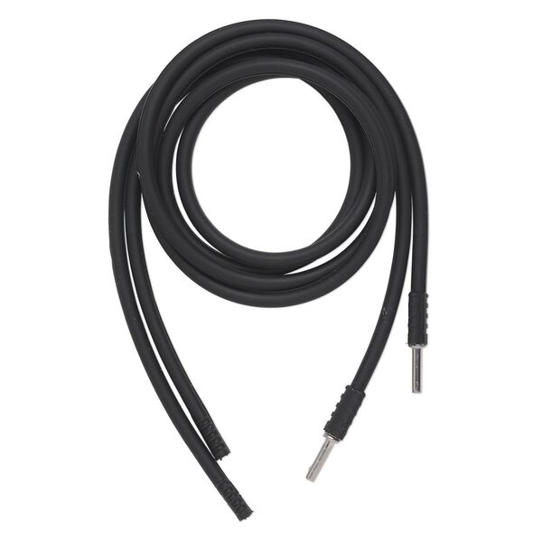 Necklace cord, silicone and stainless steel, black, 3mm wide, 18 inches with hidden clasp. Sold per pkg of 2. image number 0