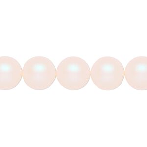 Pearl 25pk pearlescent white, Crystal Passions® 10mm round 5810