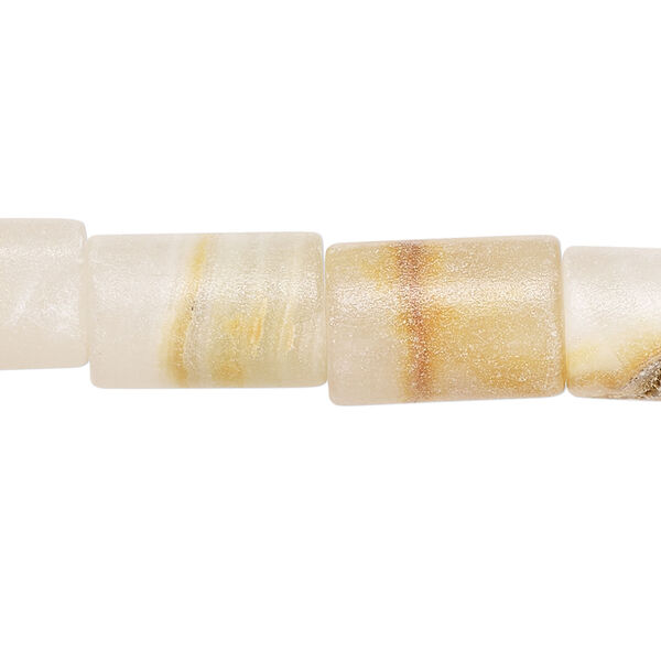 Italian "onyx" 1pkg1, tube bead, 15 inch 12x10mm-21x10mm image number 0
