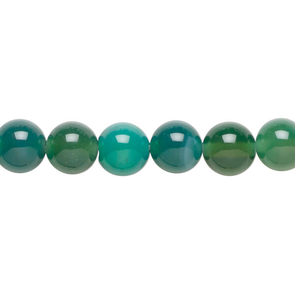 Green agate 1pkg1, round bead B grade, 15.5-16 inch 8mm image number 0
