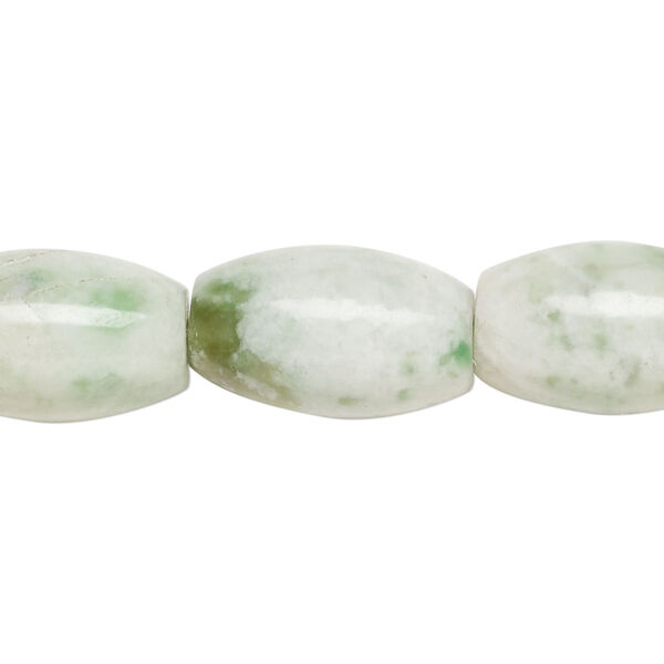 Green spotted jasper 1pkg1, barrel bead natural B grade, 15 inch 18x11mm image number 0