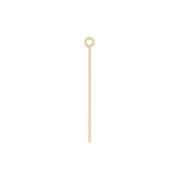 Eye pin, 14Kt gold-filled, 1-1/8 inches, 24 gauge. Sold per pkg of 10. image number 0