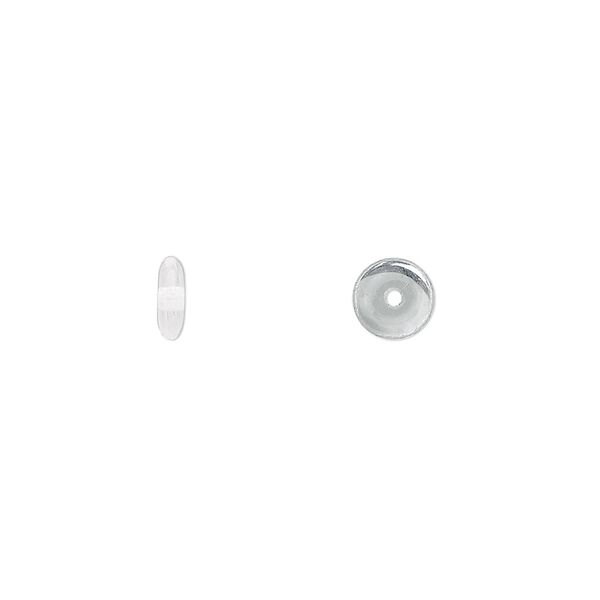 Bead, Czech pressed glass, clear, 6x2.5mm rondelle. Sold per 15-1/2" to 16" strand, approximately 160 beads. image number 0