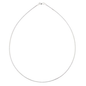 Chain 1pkg1 sterling silver omega, 1.2mm / lobster claw clasp, Gossamer&trade; 16 inch