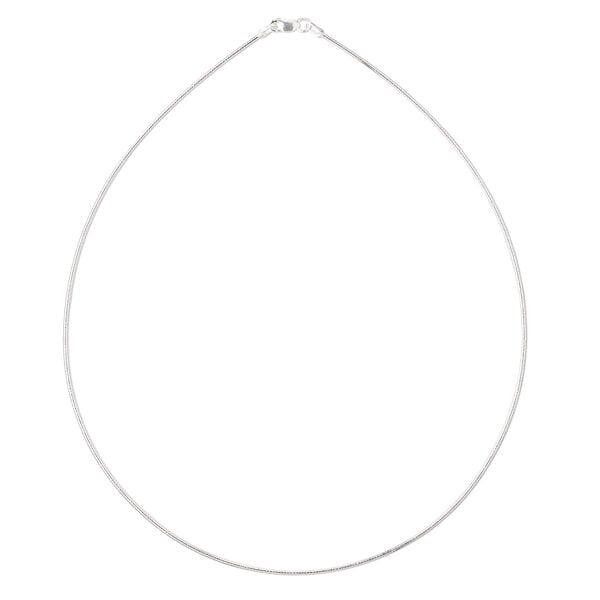 Chain 1pkg1 sterling silver omega, 1.2mm / lobster claw clasp, Gossamer&trade; 16 inch image number 0
