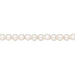 Pearl 600pk white, Preciosa Czech crystal 4mm round