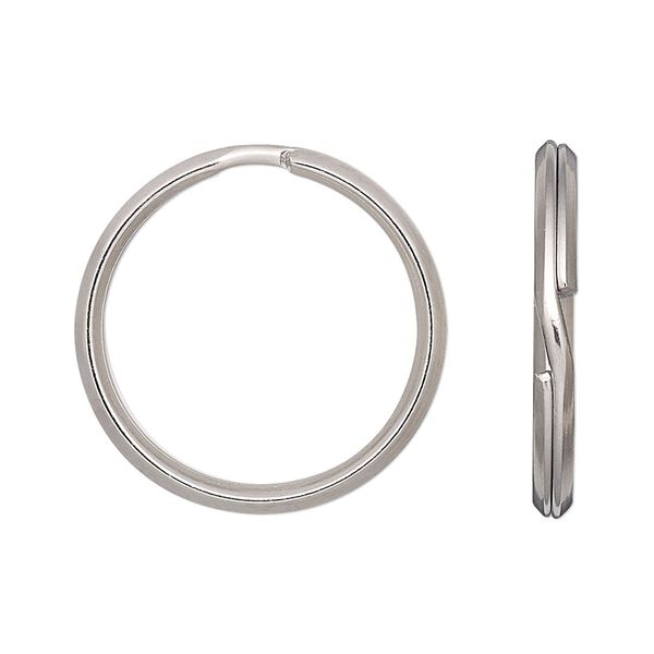 Split ring, stainless steel, 25mm round. Sold per pkg of 10. image number 0