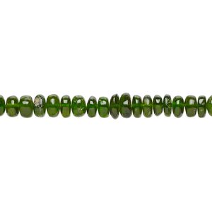 Chrome diopside 1pkg1, hand-cut rondelle bead natural 13 inch 4x2mm-6x4mm