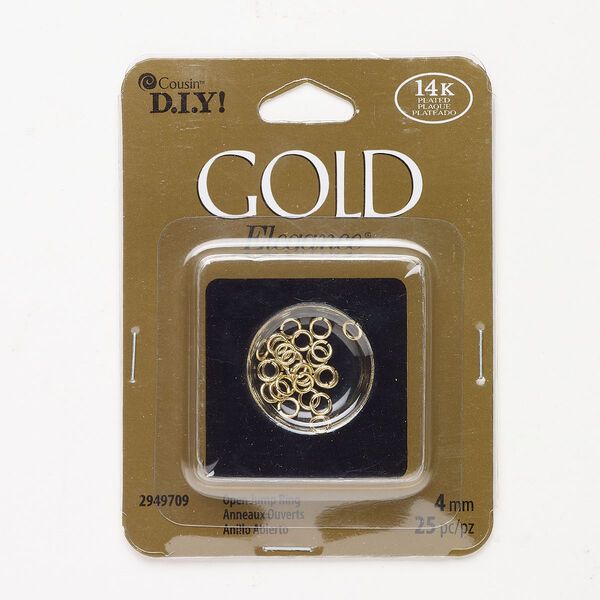 Copper 1pkg25, round jump ring gold-plated 20 gauge 4mm image number 0