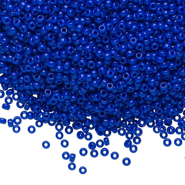Seed bead, Miyuki, glass, pkg/250g, #11 rocaille, opaque cobalt, (RR-414). image number 0