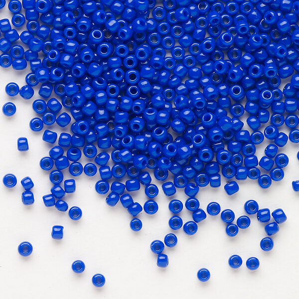 Seed bead, TOHO BEADS®, glass, pkg/7.5g, #11 round, opaque navy blue (TR-11-48). image number 0