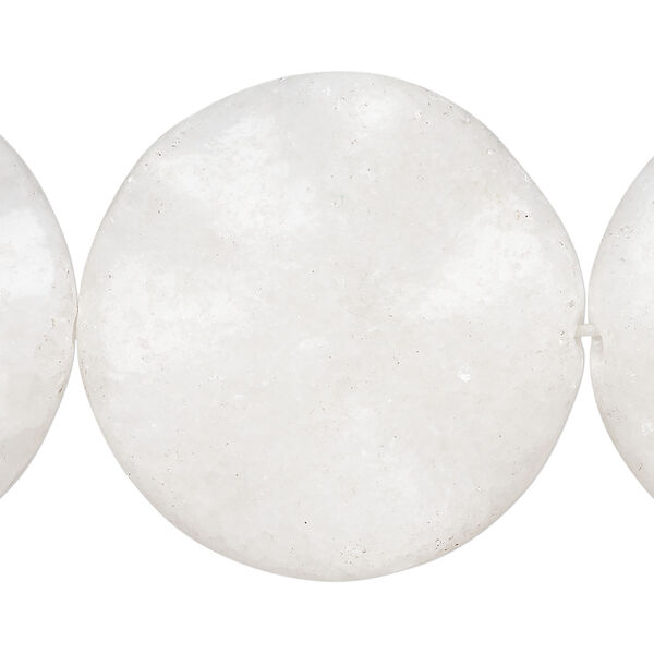 Mountain "jade" 1pkg1, wavy flat round bead, 15 inch 32-35mm image number 0