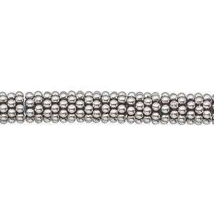 Bead, antiqued sterling silver, 6x2mm rondelle. Sold per 1-troy ounce pkg, approximately 80-100 beads.